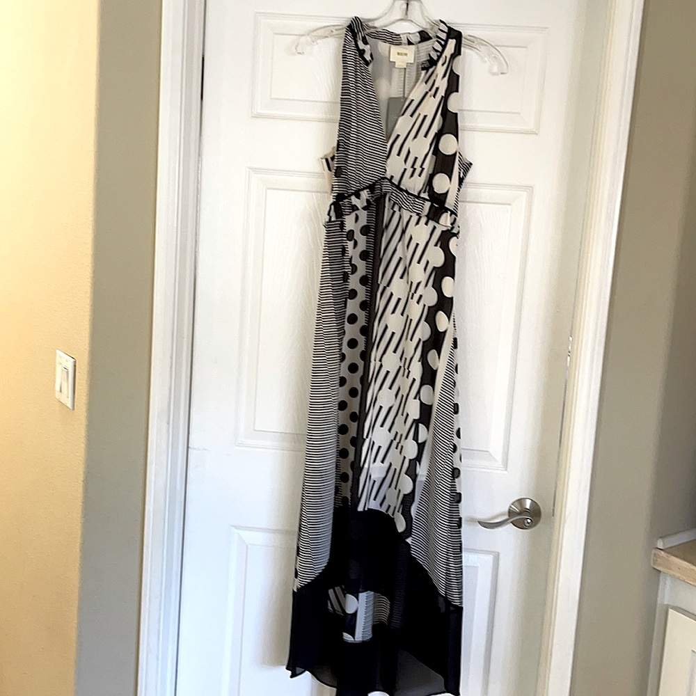 Anthropologie Maeve Black and White Print Dress